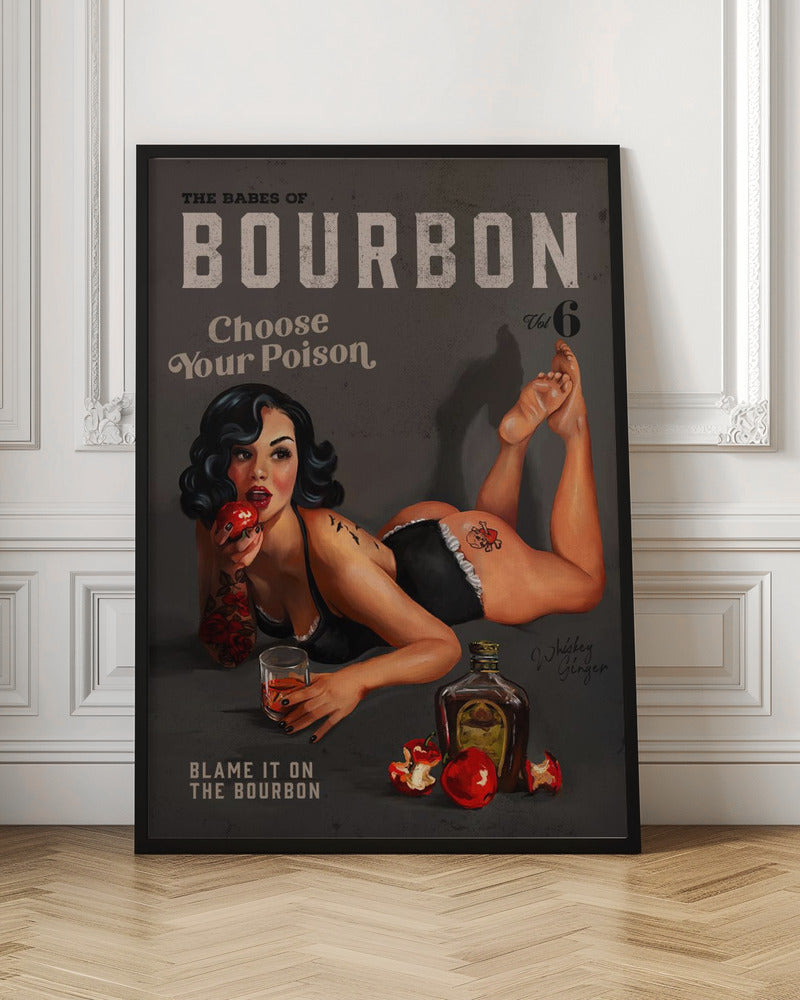 Babes of Bourbon Vintage Pin-Up Digital Art Print