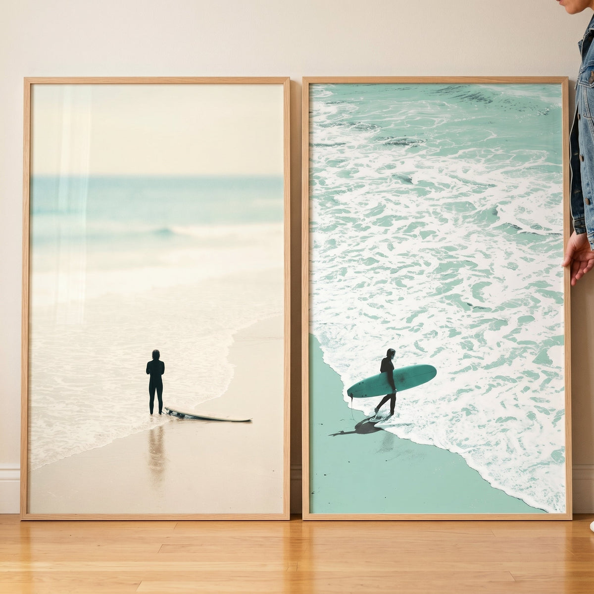 Coastal Surfer Digital Art Set