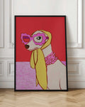 Chic Dog in Pink Glasses Digital Art