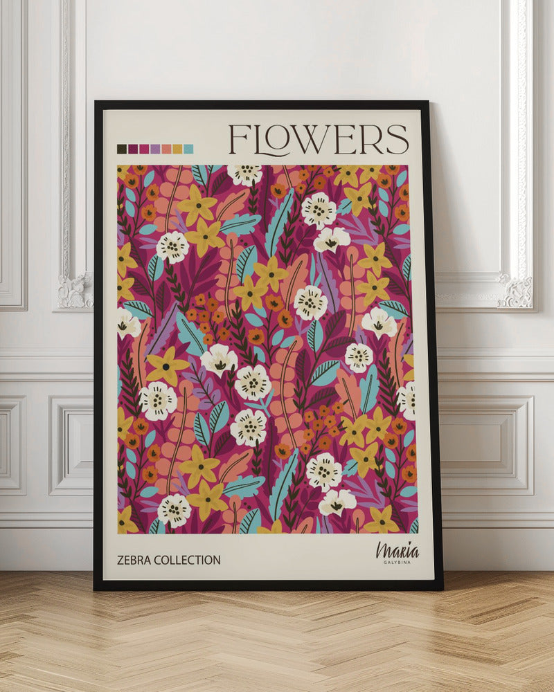 Flowers Zebra Collection Digital Art