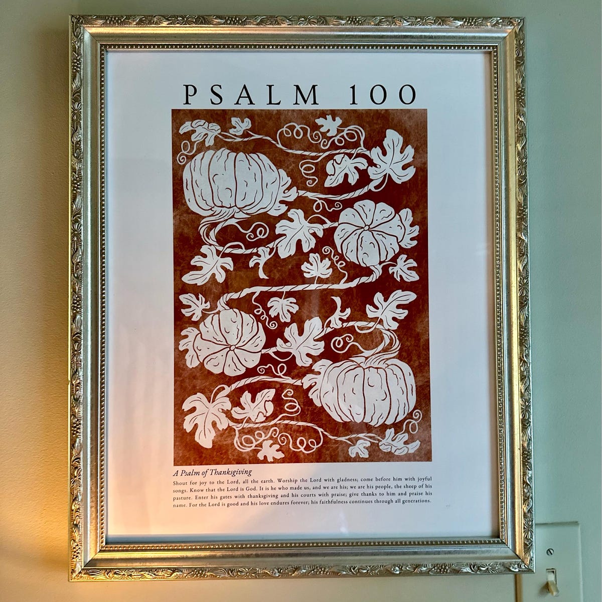 Psalm 100 Harvest Pumpkin Digital Art
