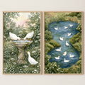 Watercolor Duck Pond Digital Art Set
