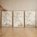 Enchanted Woodland Fairies and Animals Digital Art Trio