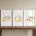 Safari Animals Playing Volleyball Digital Trio