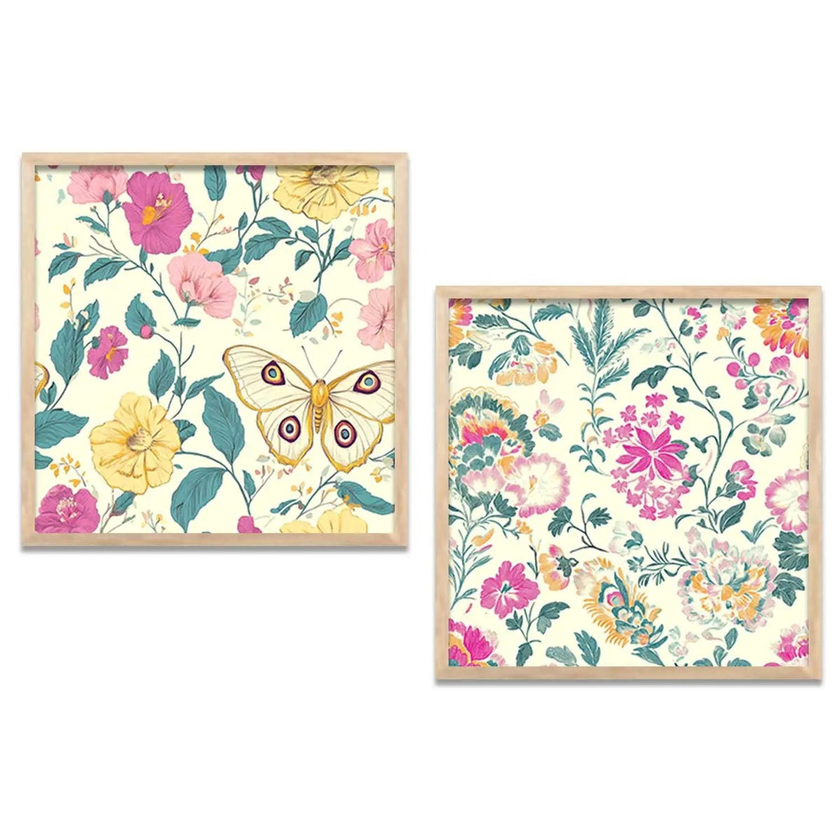 Botanical Butterfly Garden Digital Art Set