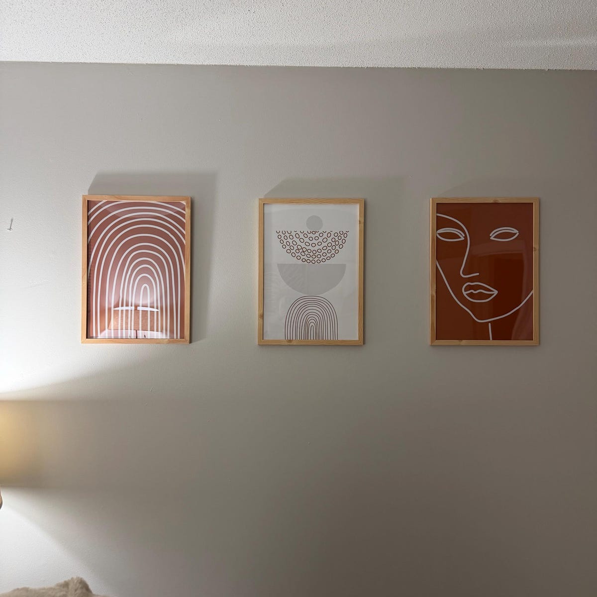 Boho Abstract Line Art Triptych