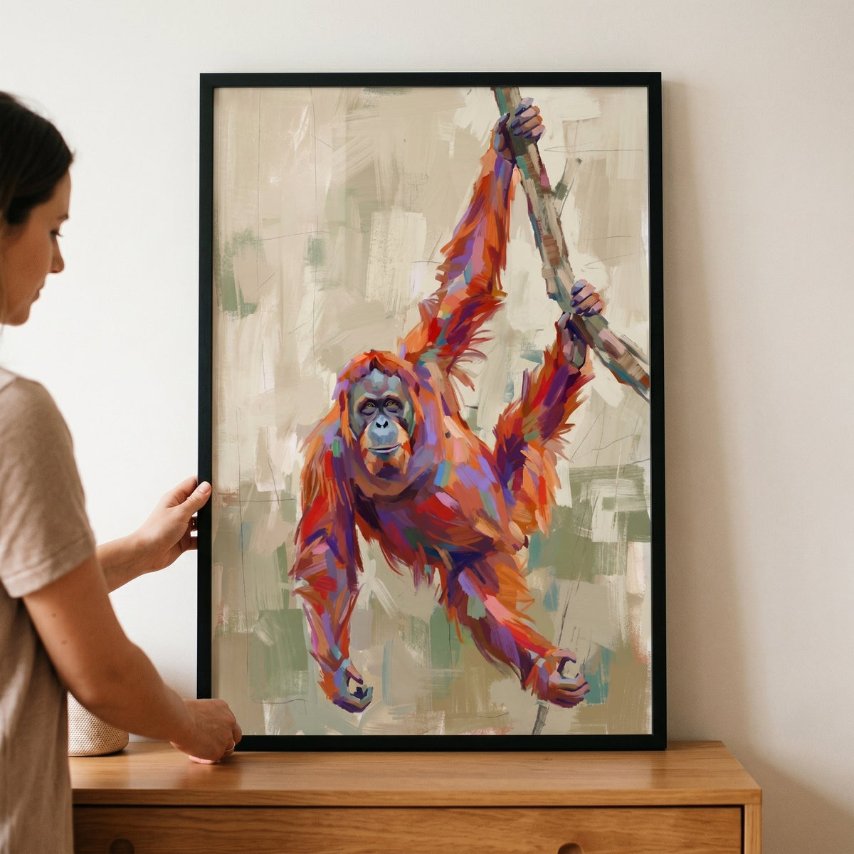 Vibrant Orangutan Digital Artwork