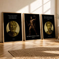 Stoic Philosophy Triptych Digital Art
