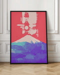Abstract Japanese Mountain Digital Art