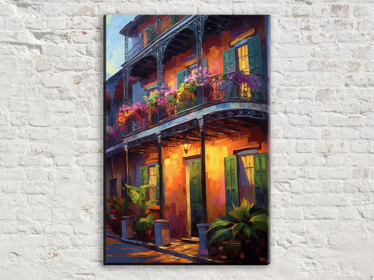 Vibrant French Quarter Balcony Digital Art
