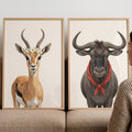 Chic Safari Animals Digital Art Duo Set