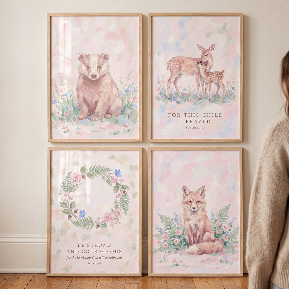 Watercolor Woodland Nursery Digital Art Prints