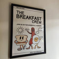 The Breakfast Crew Retro Digital Art Print