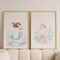 Enchanting Mermaid Duo Digital Art Prints