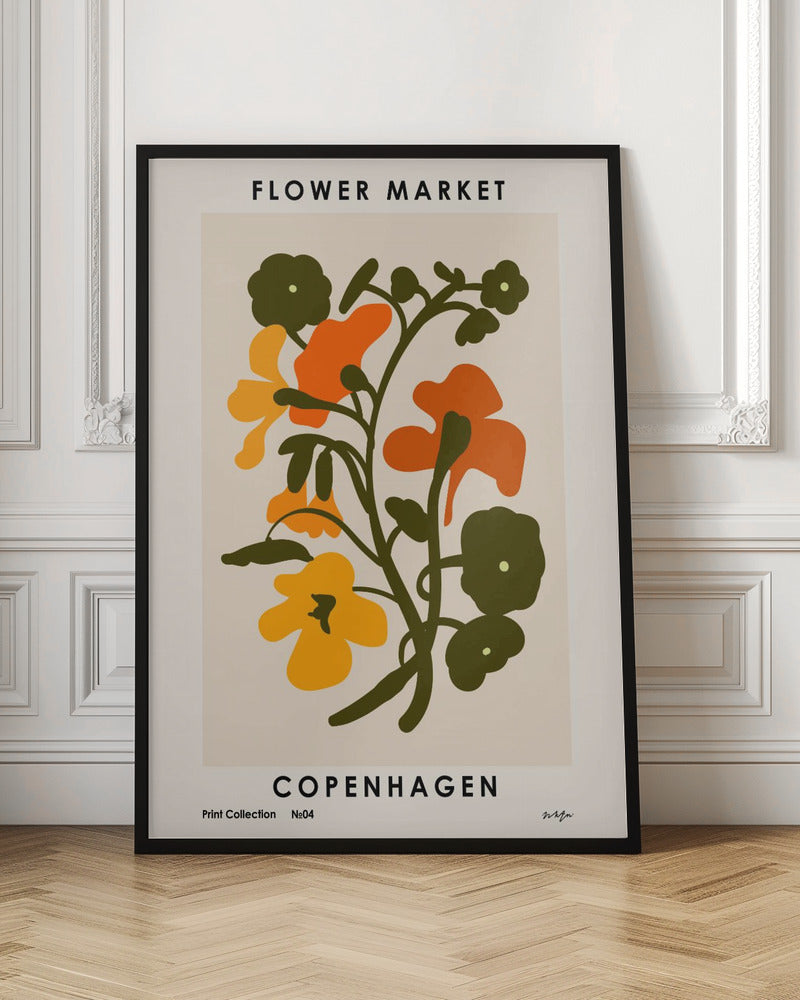 Copenhagen Flower Market Botanical Digital Artwork