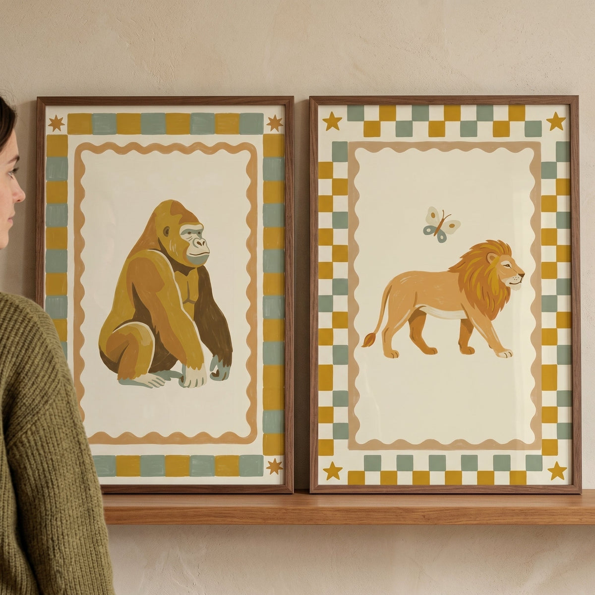 Safari Jungle Animals Digital Art Set