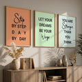Motivational Quotes Triptych Digital Art