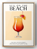 Sex on the Beach Cocktail Recipe Art Print