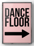 Dance Floor Directional Pink Digital Art Print