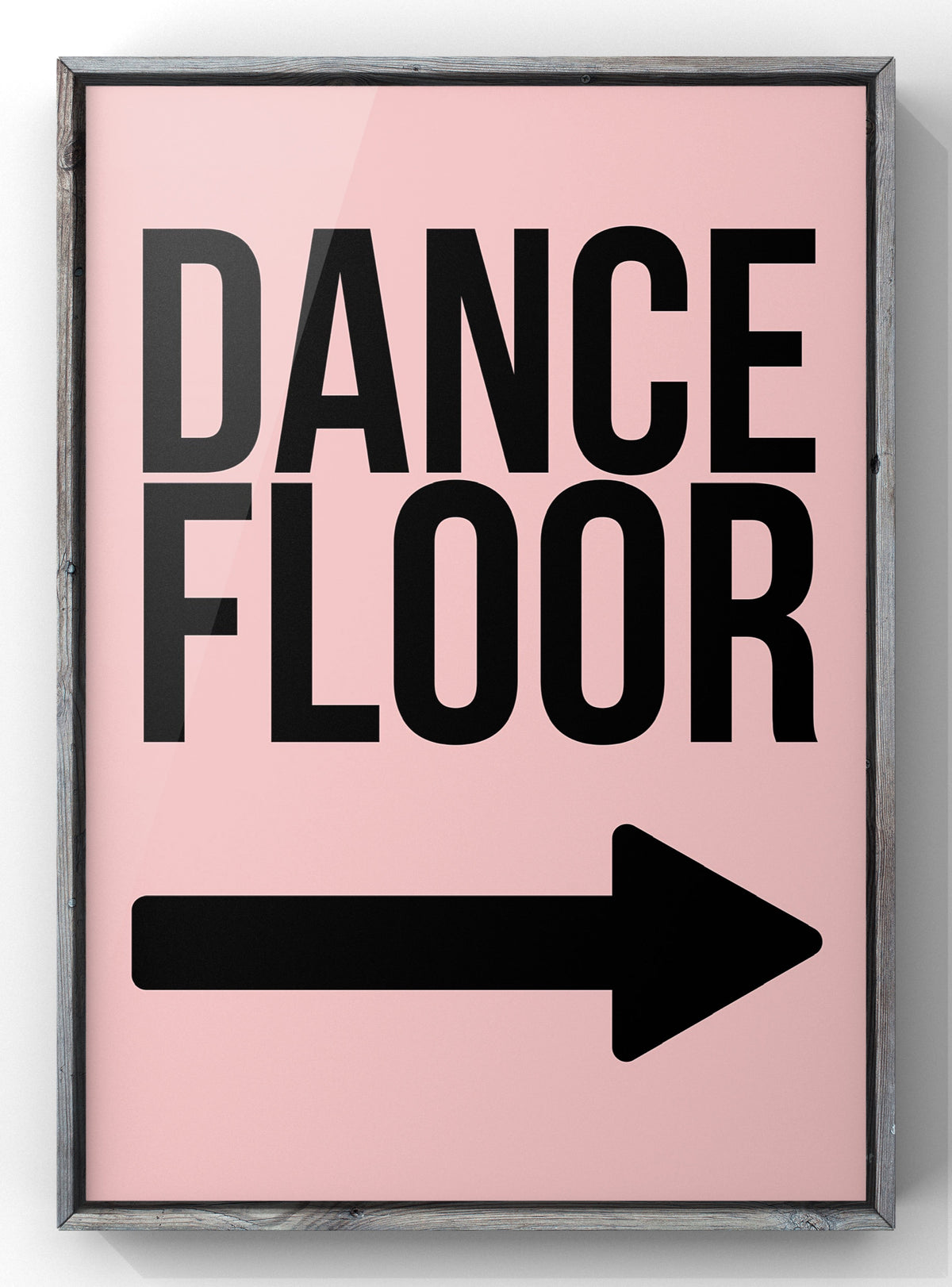 Dance Floor Directional Pink Digital Art Print