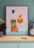 Aperol Spritz Summer Cocktail Digital Art