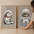 Space Explorer Animals Digital Art Set
