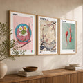 Japanese Aesthetic Trio Digital Art Set