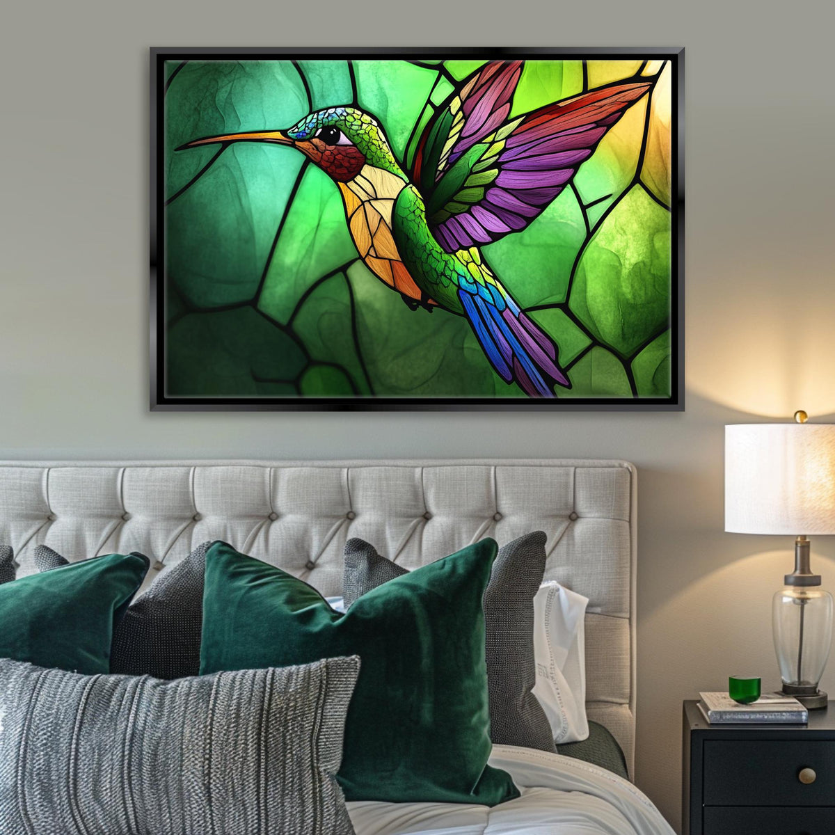 Stained Glass Hummingbird Digital Art