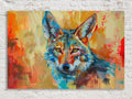 Vibrant Abstract Coyote Digital Art
