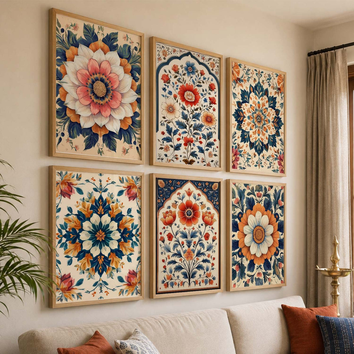 Bohemian Floral Botanical Gallery Wall Set