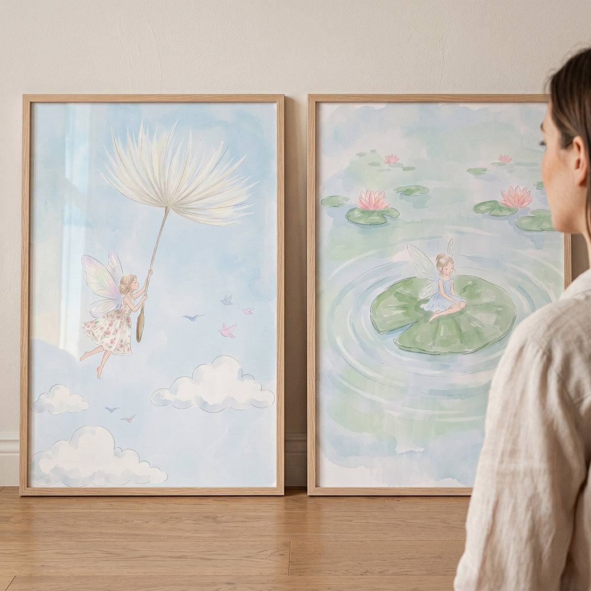 Magical Fairies Watercolor Digital Art Set
