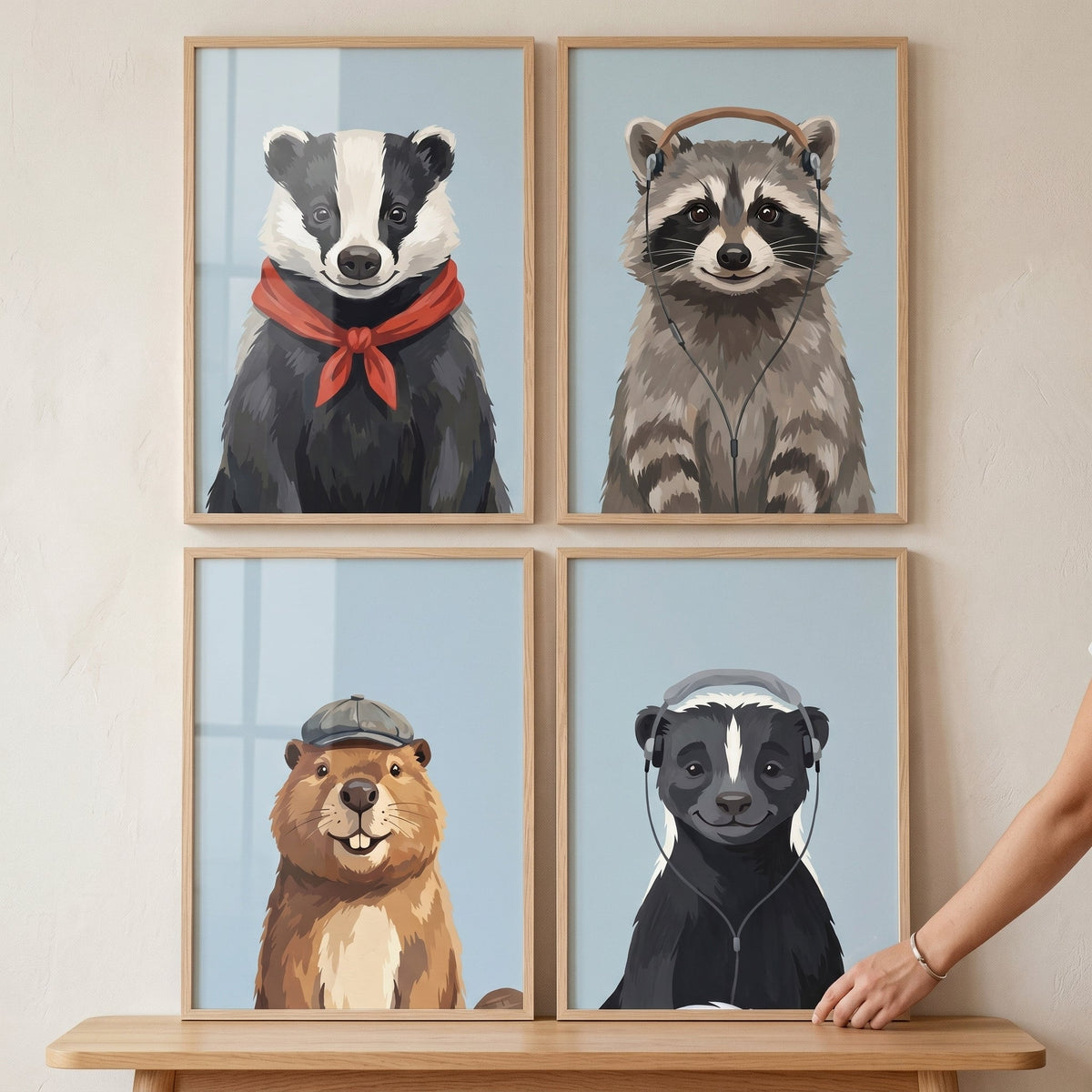Charming Woodland Animals Digital Art Collection