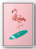 Surfing Flamingo Digital Art