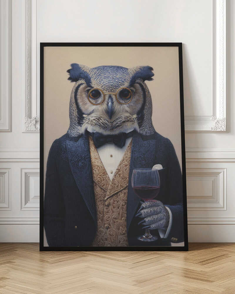 Sophisticated Gentleman Owl Digital Art