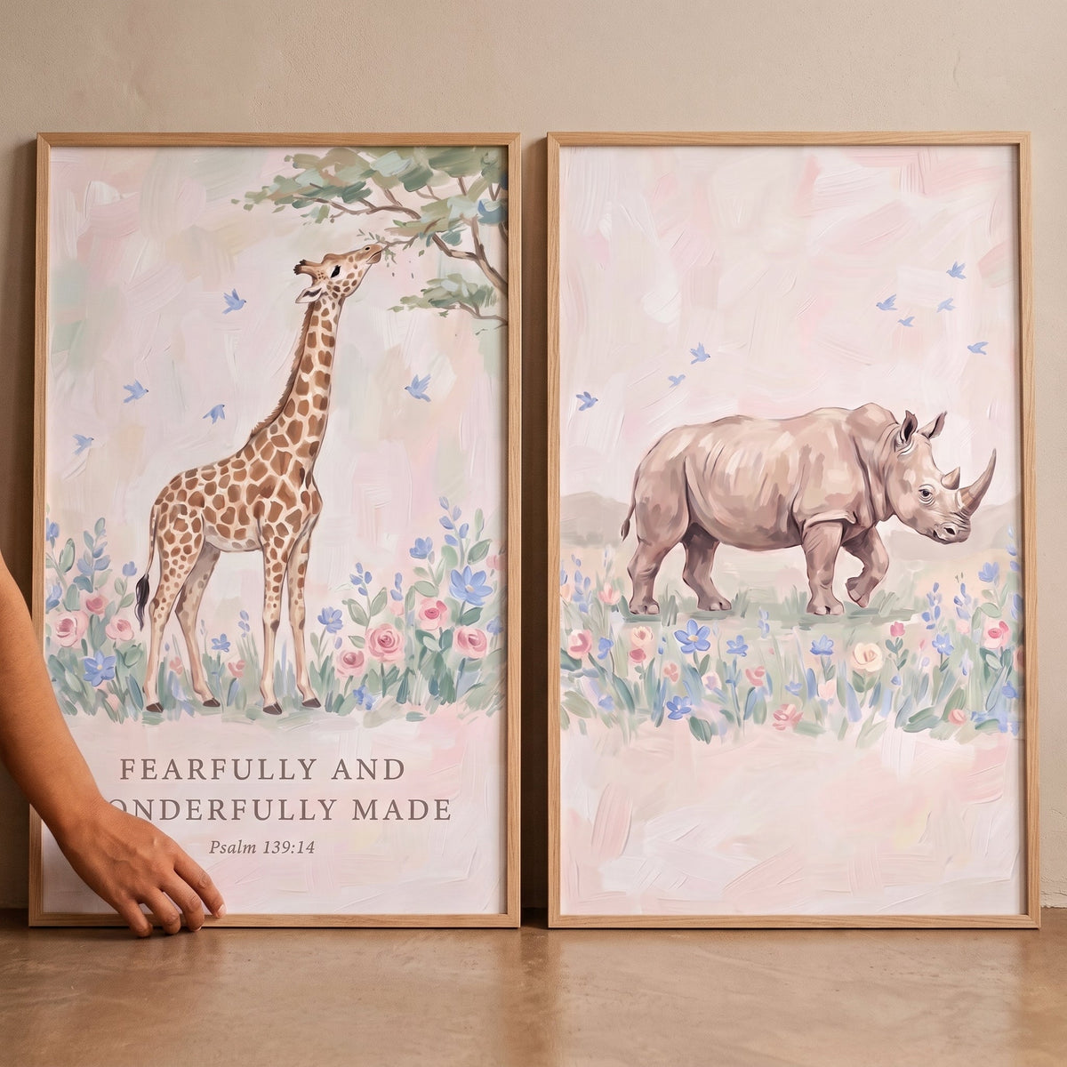 Fearfully and Wonderfully Made Safari Nursery Digital Art Set