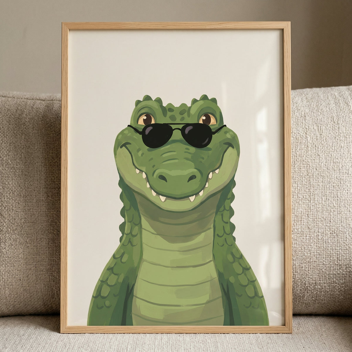 Cool Alligator Wearing Sunglasses Digital Art