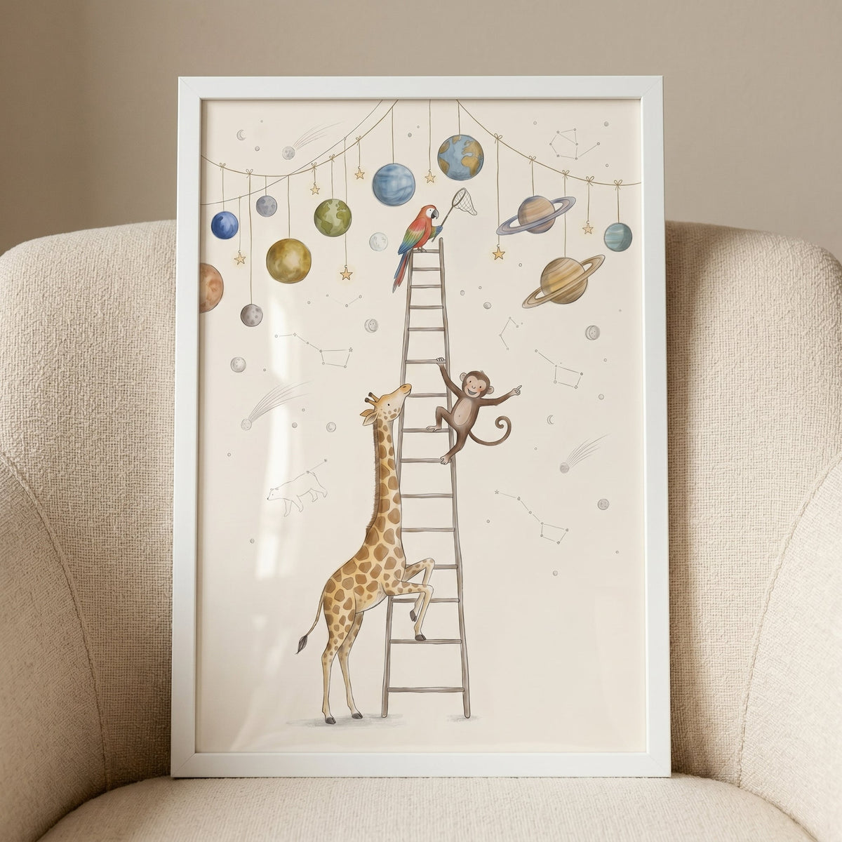 Reaching for the Stars Safari Digital Artwork
