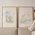 Magical Dragon Family Watercolor Digital Art Set