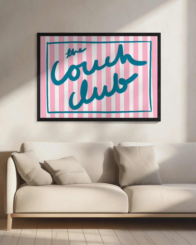 The Couch Club Pink Stripe Digital Wall Art