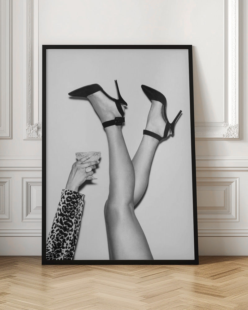 Chic Heels & Cocktail High-Resolution Digital Artwork