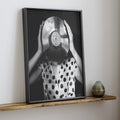 Retro Vinyl Groove Digital Art Print