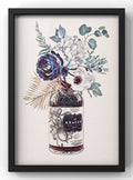 Kraken Rum Botanical Floral Bouquet Digital Art