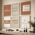 Minimalist Motivational Quote Gallery Wall Set of 6