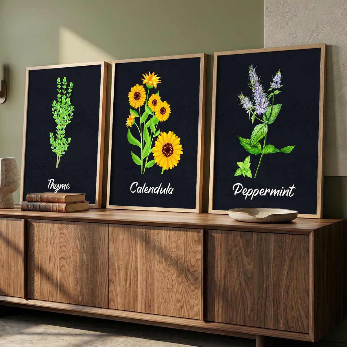 Botanical Herbs Digital Art Set