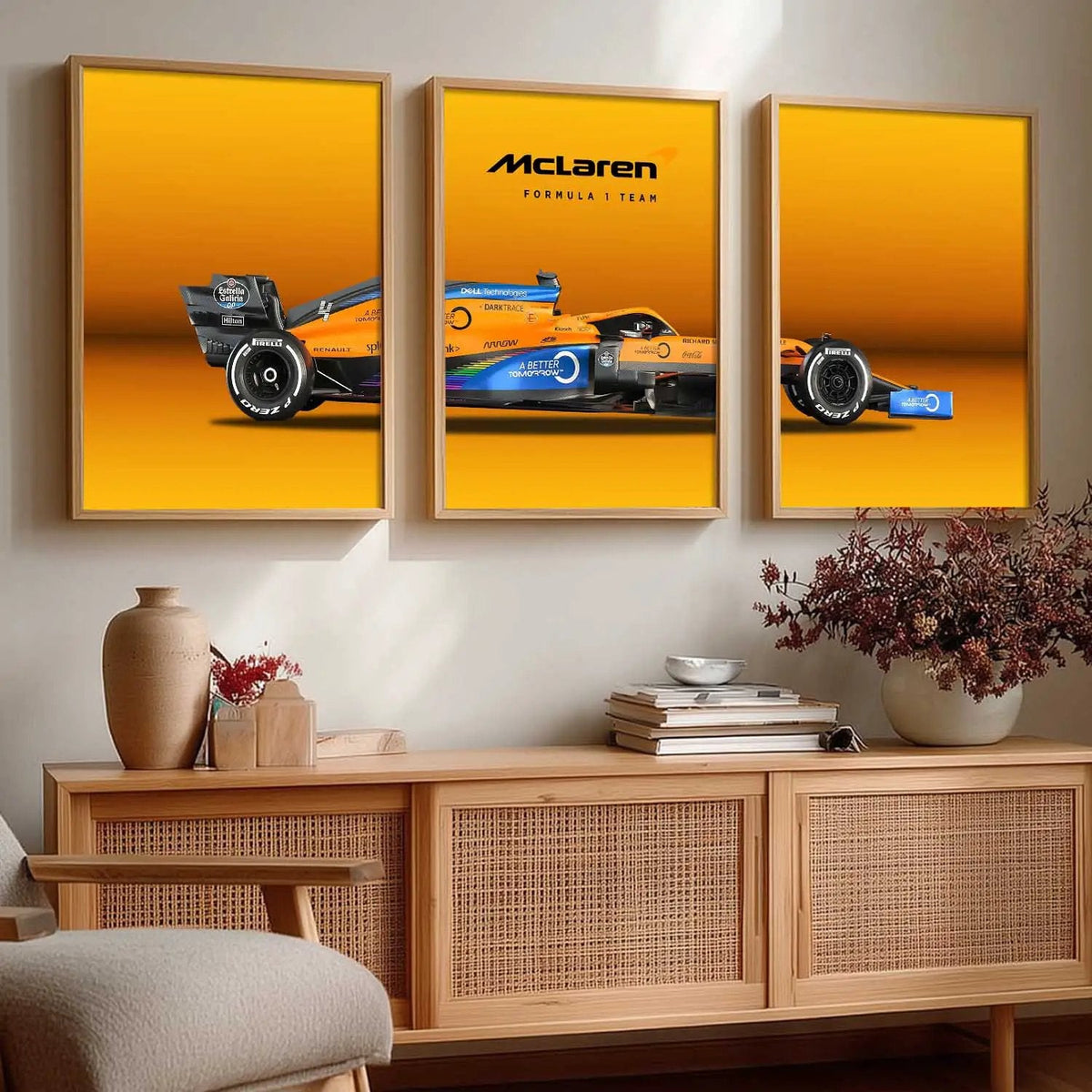 McLaren Formula 1 Team Triptych Digital Art