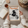 Mischief Loading Black Cat Digital Print