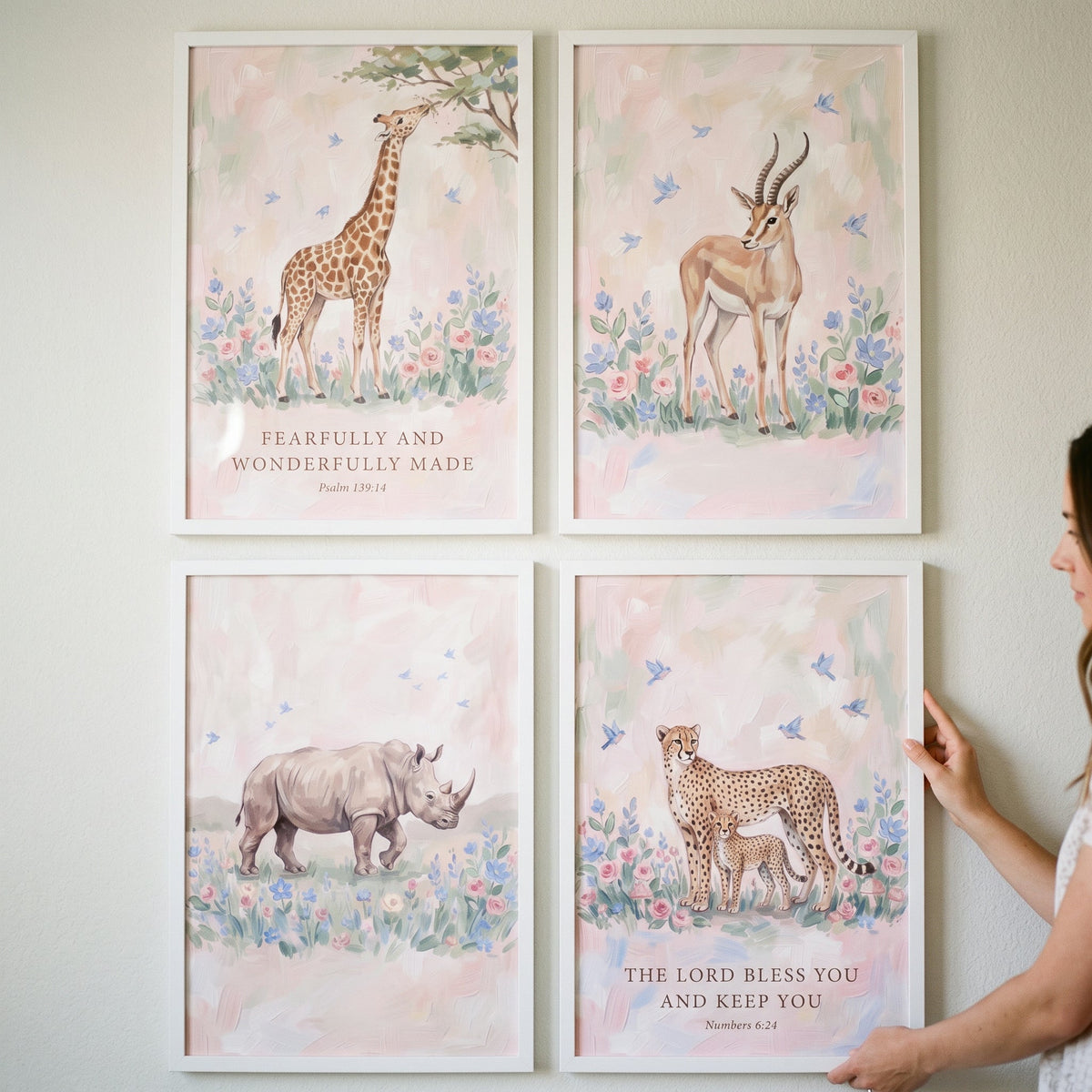 Safari Animals Christian Nursery Digital Art Set