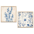 Blue Botanical Sketches Digital Art Set