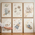 Cosmic Animal Adventures Digital Wall Art Set