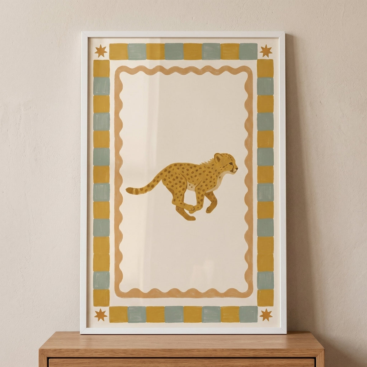 Running Cheetah Digital Wall Art